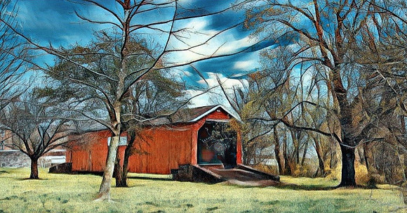 South Perkasie Covered Bridge “Painted Version 2”