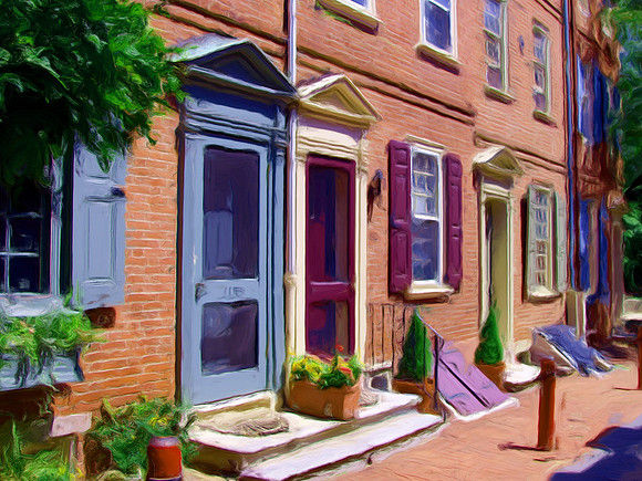 Historic Elfreths Alley (Artistic Rendition)