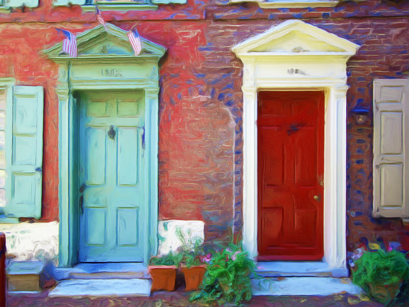 Doors on Elfreths Alley (Artistic)
