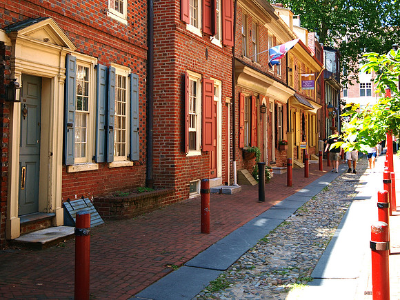 Historic Elfreths Alley in Philadelphia